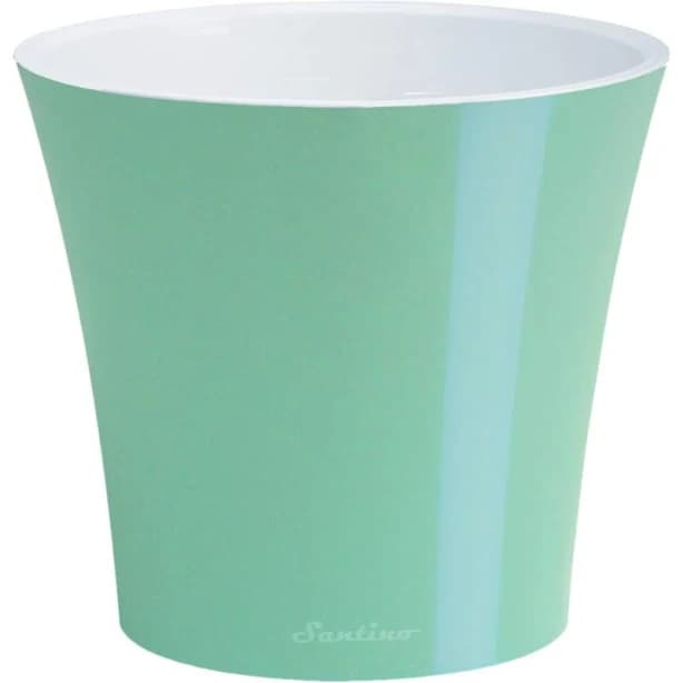 Decopots Plastic Round Modern Flower Pot with Drainage Planter