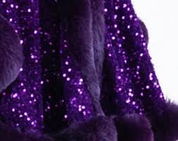Purple Sequin Cape: Faux Fur Trim Evening Wrap - Etsy Australia