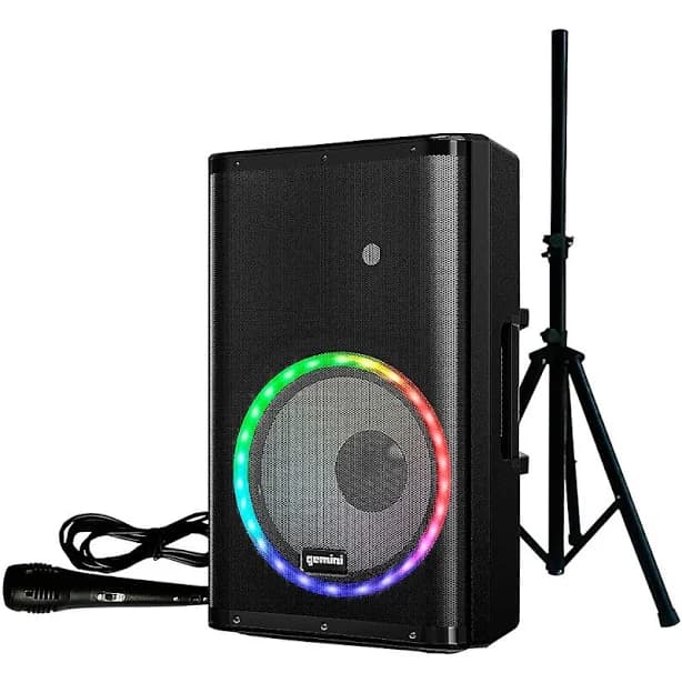 Gemini PA-15L MKIII Pack 2,000W 15 Professional PA Speaker With LED Party Lights