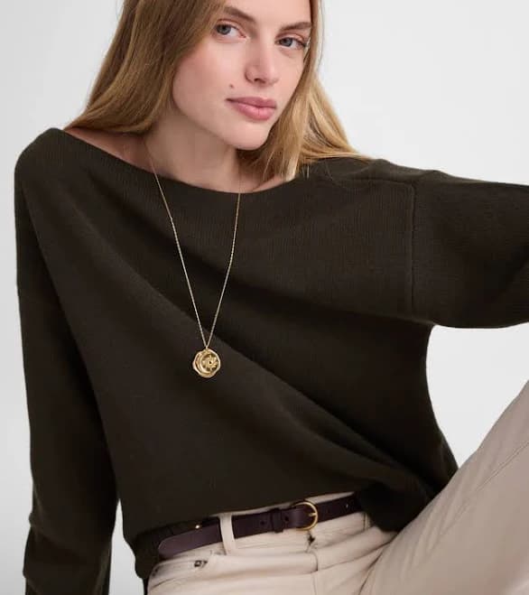 Madewell Women's Wide-Cuff Merino Wool Sweater