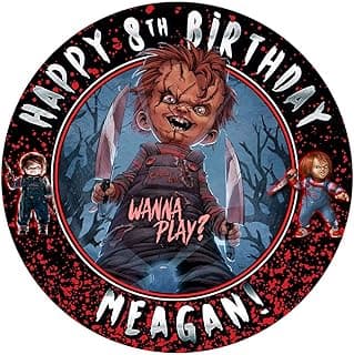 Cakecery Chucky Edible Cake Topper Sheet Image Print Round