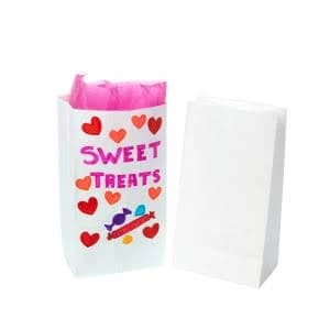 Colorations White Paper Craft Bags Set of 100