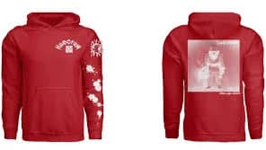 red outwhite drip hoodie1