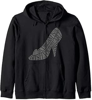 Cinderella Slipper Text Fill Zip Hoodie