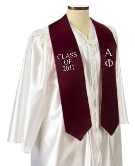 Alpha Phi Classic Colors Embroidered Stole