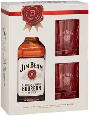 Jim Beam Bourbon Gift Set 750ml