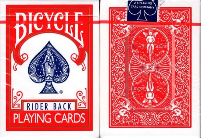 Expert Thin Rider Back Bicycle Playing Cards, Red