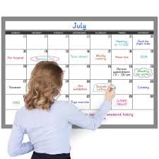Large Dry Erase Calendar - For Wall, Undated 1 Month Wall Calendar, 40" X 28" Erasable & Reusable Laminated 10 Round Stickers, Great Layout Monthly: Buy Online at Best Price in UAE - Amazon.ae