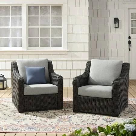 Better Homes & Gardens Bellamy 2-Pack Outdoor Wicker Club Lounge Patio Chairs