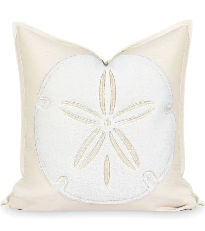 hofdeco Coastal Tan Outdoor Pillow Cover