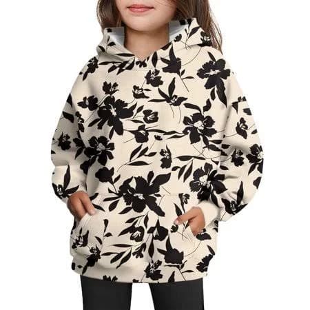 Oversized Camo Hoodie for Teen Girls