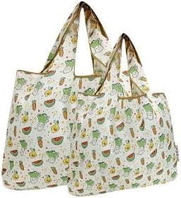 Wrapables Large & Small Foldable Tote Nylon Reusable Grocery Bags