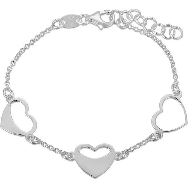 Trio Heart Charm Bracelet