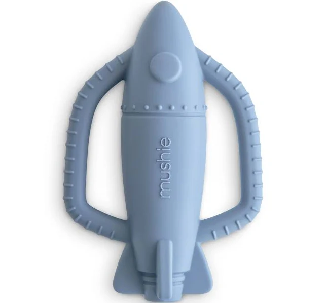 Mushie Rocket Rattle Teether