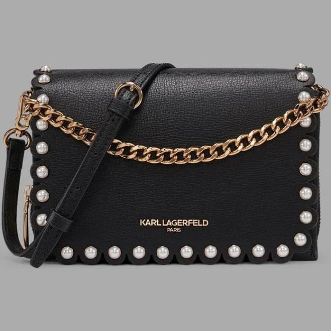 KARL LAGERFELD Women's Lourdes Leather Crossbody Bag