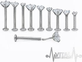 Vital Body Jewelry 16G Surgical Steel Labret Stud