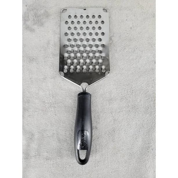 Chefstyle Handheld Cheese Grater Stainless Steel Black Handle 10 Inch