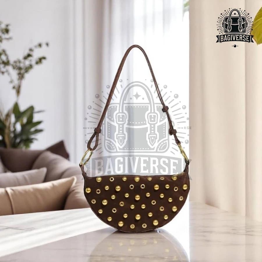 Studded Vegan Leather Crossbody Purse