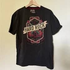 Hard Rock Cafe Black Graphic T-Shirt for Men