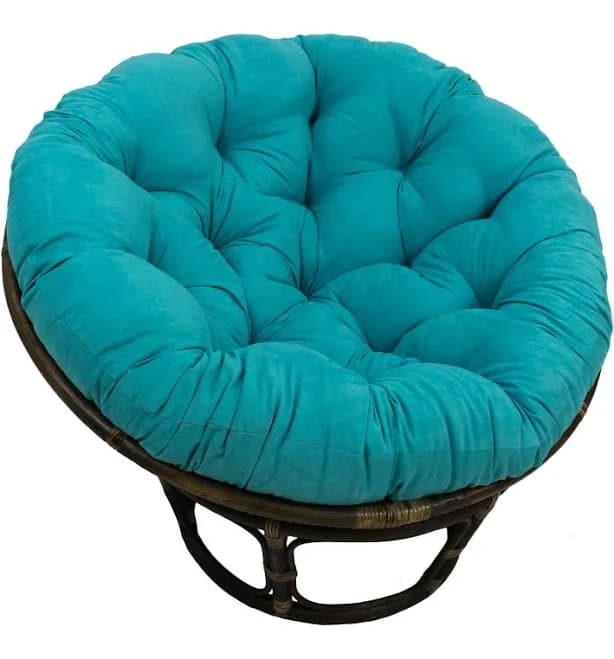 Blazing Needles Papasan Cushion Solid Microsuede