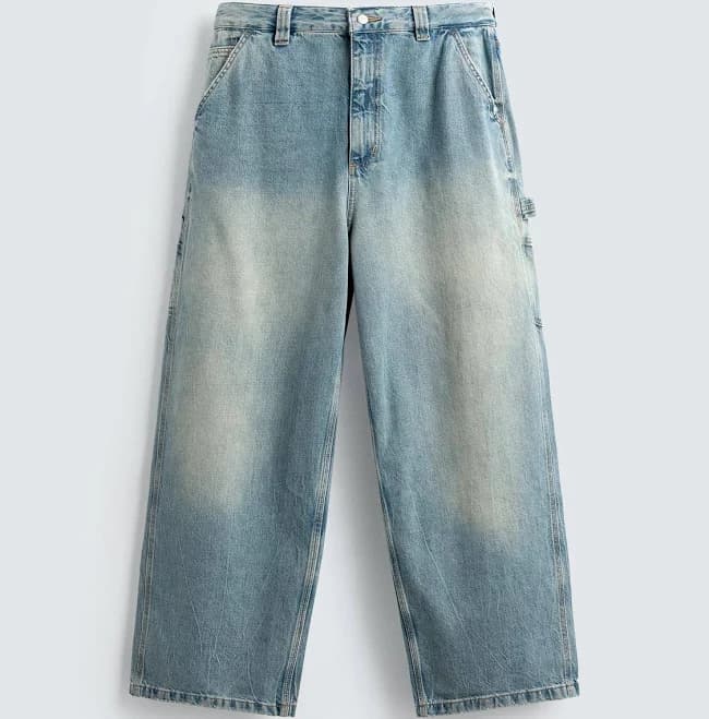 Zara Men's Wide Baggy Fit Jeans