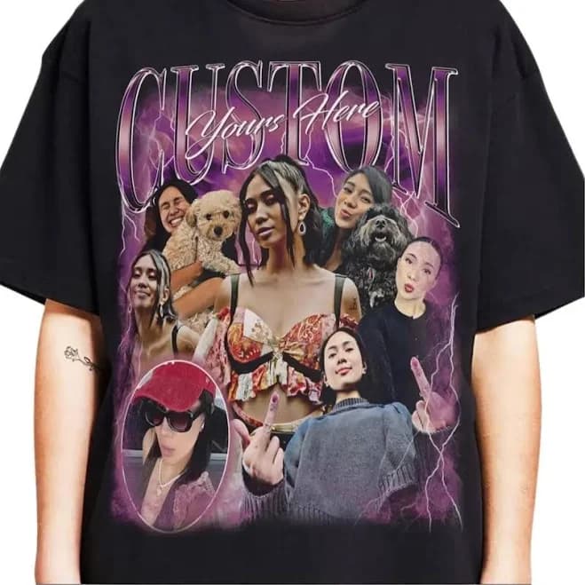 Custom Photo Vintage 90s T-Shirt