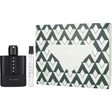 Prada Luna Rossa Black Eau De Parfum Spray 3.4 oz & Eau De Parfum Spray 0.33 oz Mini