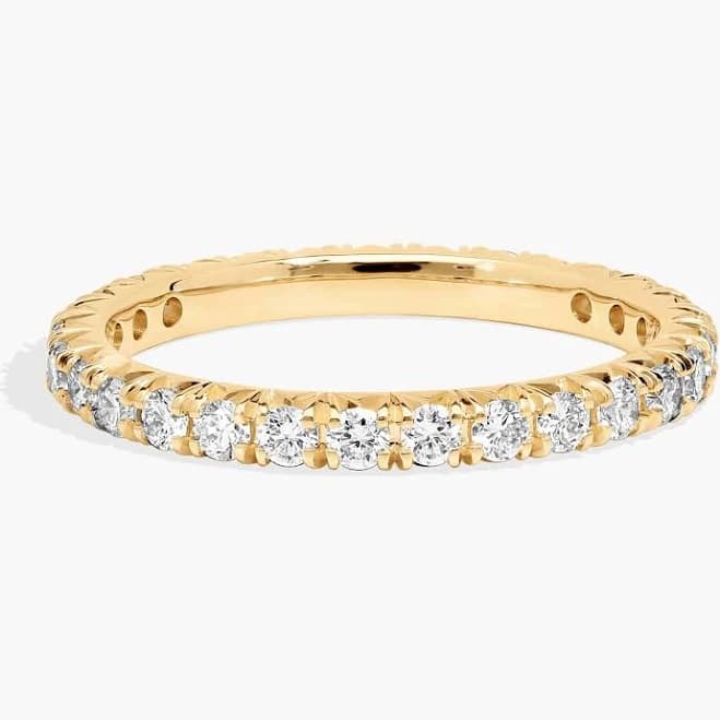 Blue Nile French Pavé Diamond Eternity Ring In 14k Gold