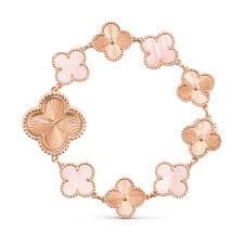 Sweet Alhambra watch 18K rose gold, Mother-of-pearl - Van Cleef & Arpels