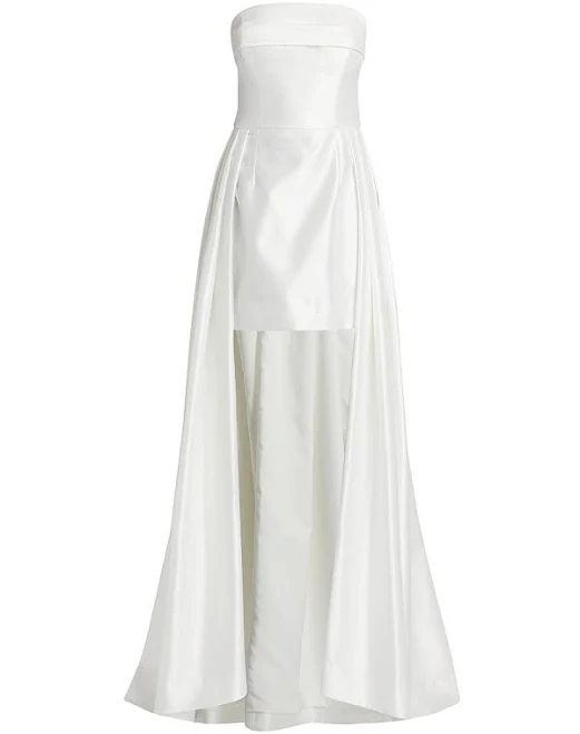 Nicholas The Label Women's Phaedra Strapless High-Low Satin Gown
