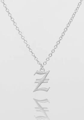 prya Old English Initial Necklace Initial Pendant Necklace