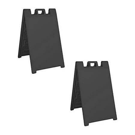 Plasticade Signicade Portable Folding A Frame Sidewalk Store Sign Stand (2 Pack)