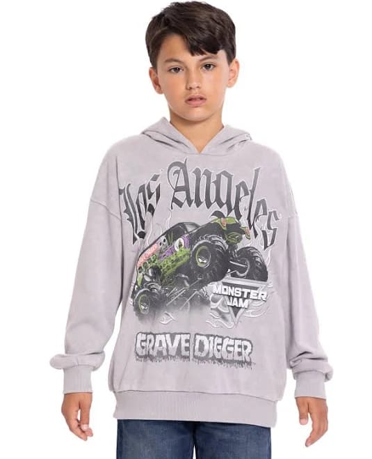 Monster Jam Grave Digger Graphic Hoodie Sweatshirt