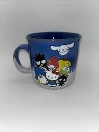 NEW 2024 Sanrio Hello Kitty & Friends Ceramic Mug Blue Drip Glaze 20 Oz
