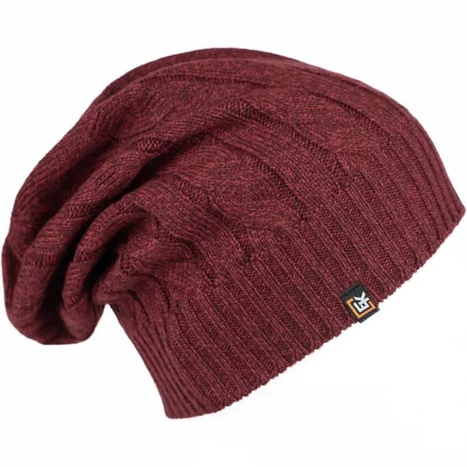 Wool Cable Knit Beanie Hat