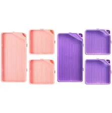 6Pcs Diamond Art Tray Rhinestone Sorting Tray Diamond Painting Tray(Pink Purple)
