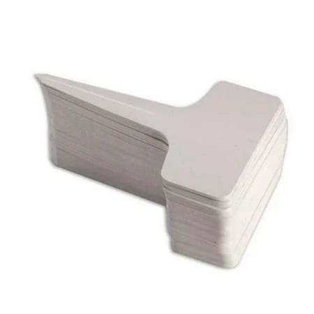 100pcs Plastic Waterproof Plant Nursery Garden Labels T-type Tags Markers Garden Stakes Re-usable Plant Labels (White)