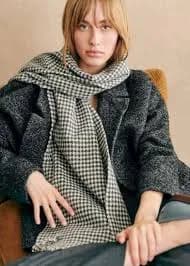 Sézane Houndstooth Seraphine Scarf