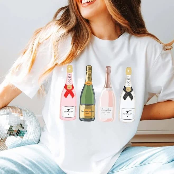 Champagne Bottles Tee