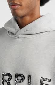 PURPLE BRAND Heavyweight Rhinestone Logo Hoodie | Nordstrom