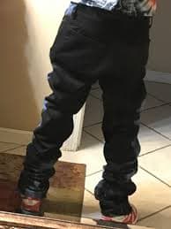 BLACK/ BLUE STACKED JEANS YEEZY SUPREME VLONE DUNK
