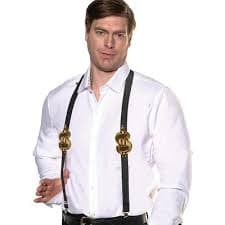 Underwraps Gold Dollar Sign Adult Costume Suspenders : Target