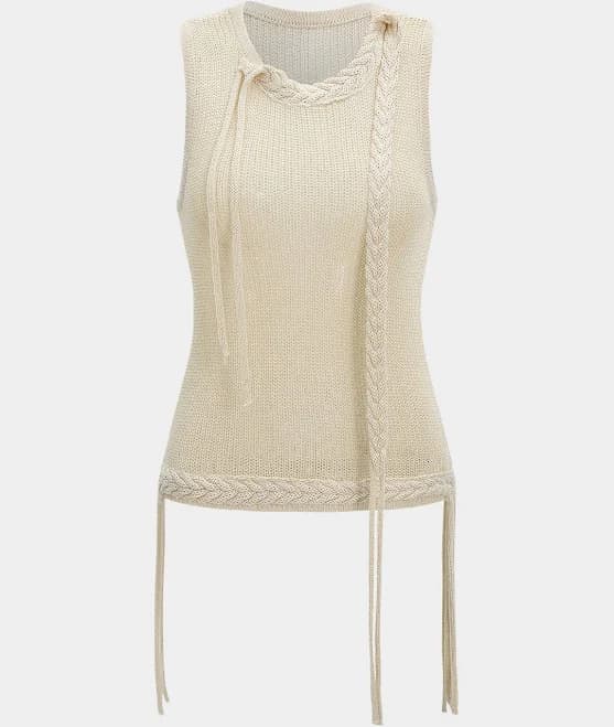 Knit Braided Tank Top
