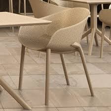 32" Taupe Brown Solid Outdoor Dining Chair - Walmart.com