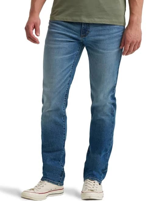 Lee Men's Regular Fit Stretch Straight Leg Jeans