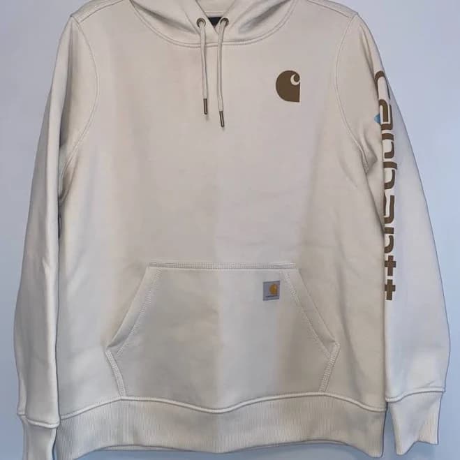 Carhartt Women's Relaxed Fit Midweight Logo Sleeve Graphic Hoodie