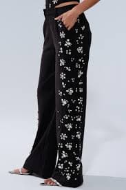 FEELING RICH TROUSER WITH RHINESTONE – AKIRA