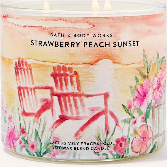 Strawberry Peach Sunset 3-Wick Candle