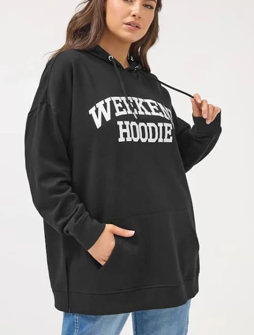Yours Curve Women's Plus Size Weekend Hoodie