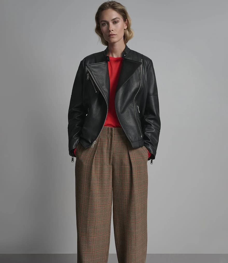 Wilsons Leather Miley Oversized Moto Jacket